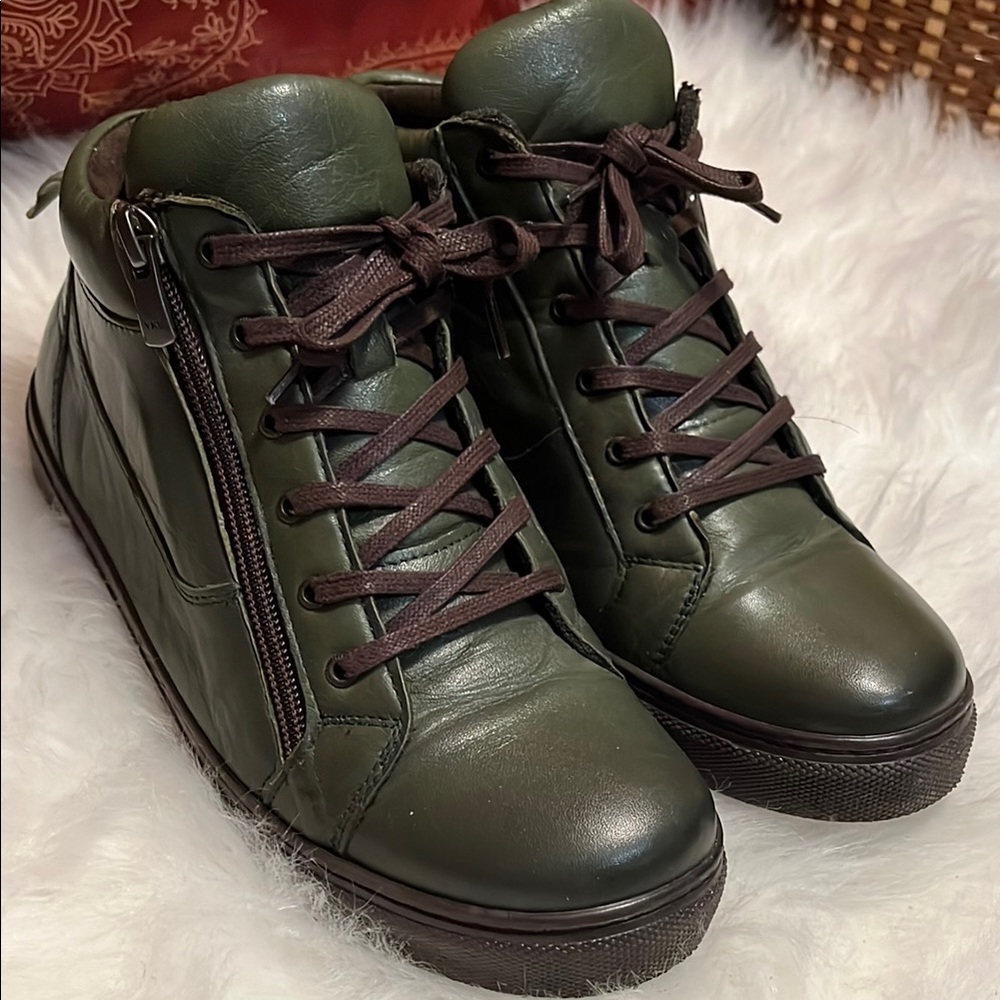 Green High-Top Sneakers